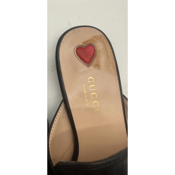 New! Gucci Princetown Horsebit Leather Mule Loafer Black Web Stripe 36.5 US 6.5 - Picture 10 of 12